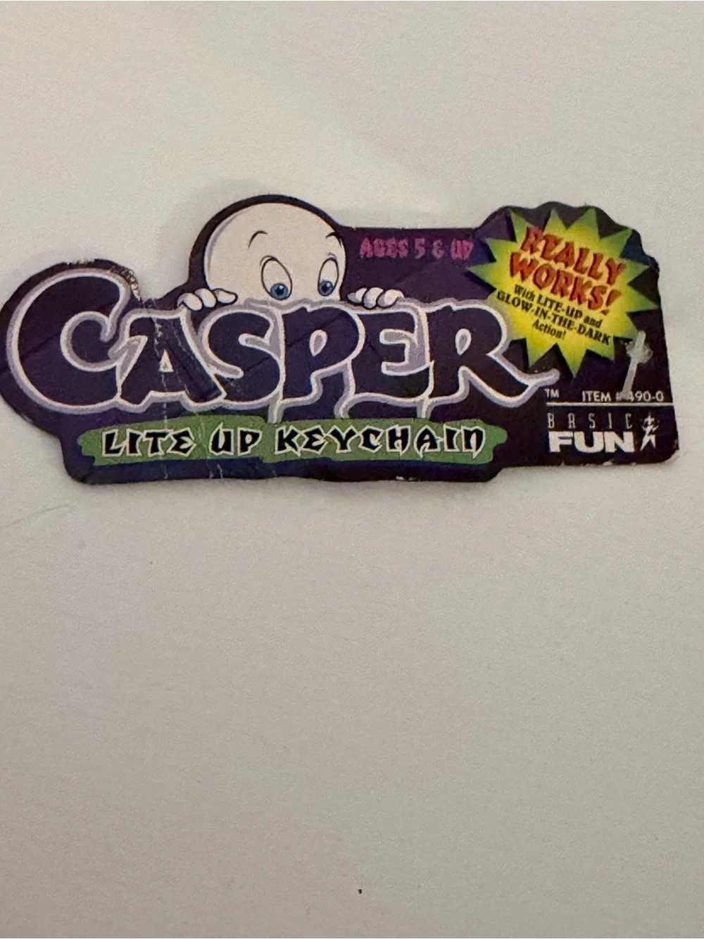 1995 Glow in the Dark Casper The Friendly Ghost Collectible Figure Keychain